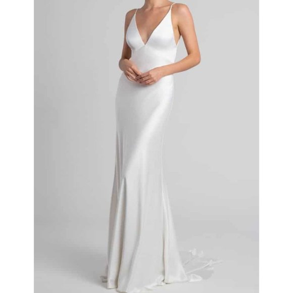 BHLDN Jenny Yoo Marnie Wedding Gown Size 12 - Picture 13 of 16